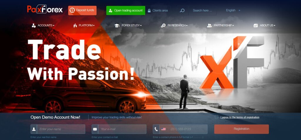 paxforex official website english screenshot