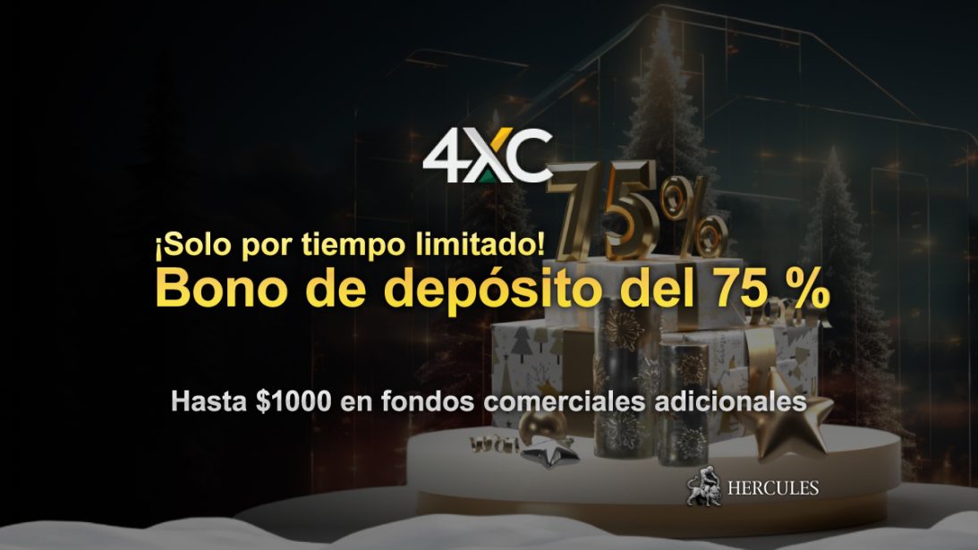 4XC Bono del 75% en el Primer Depósito