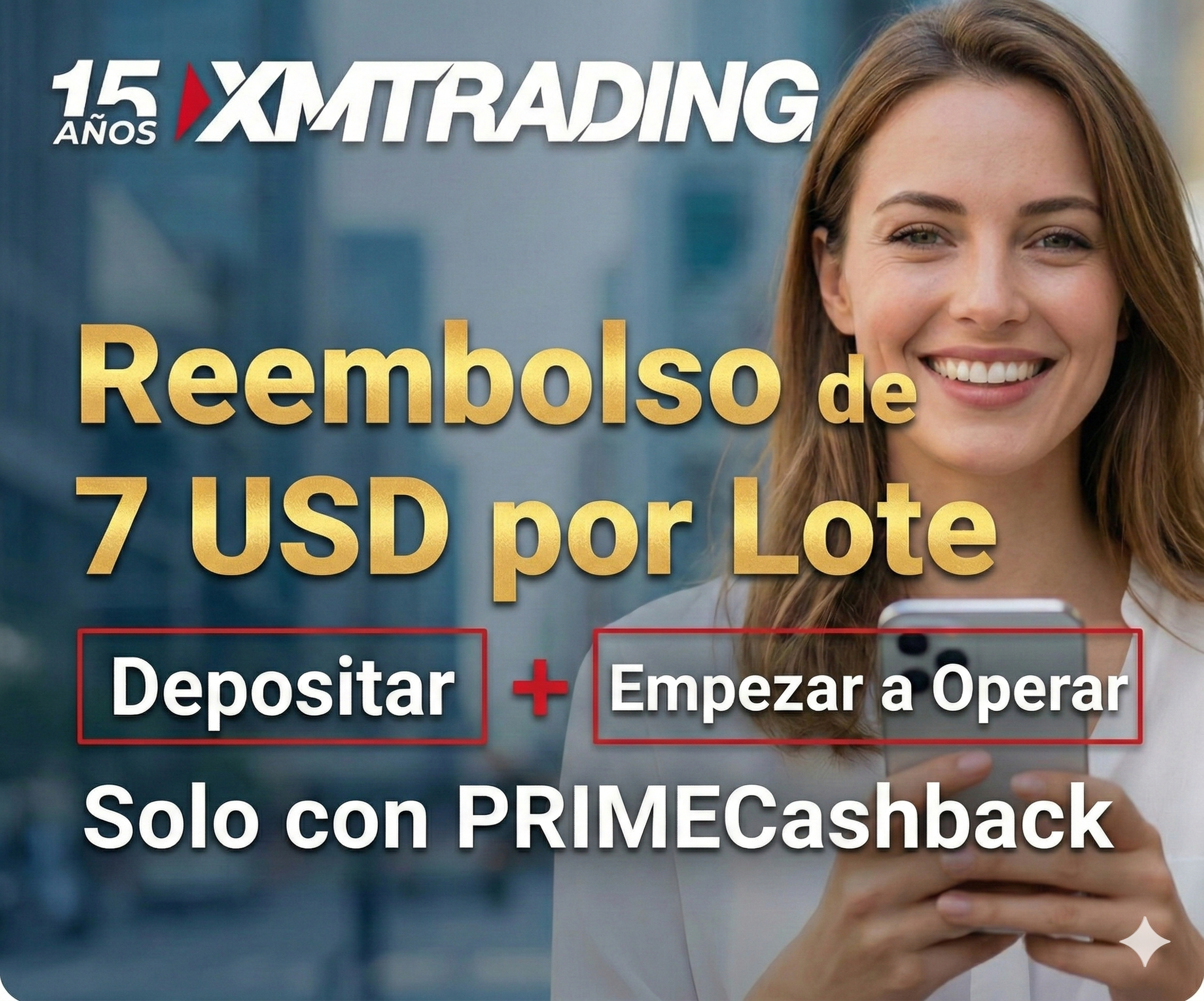 XM × PrimeCashback $7.0 por lote de reembolso en efectivo - Abre una cuenta XM a través de PRIMECashback para beneficiarte del cashback automático y directo.