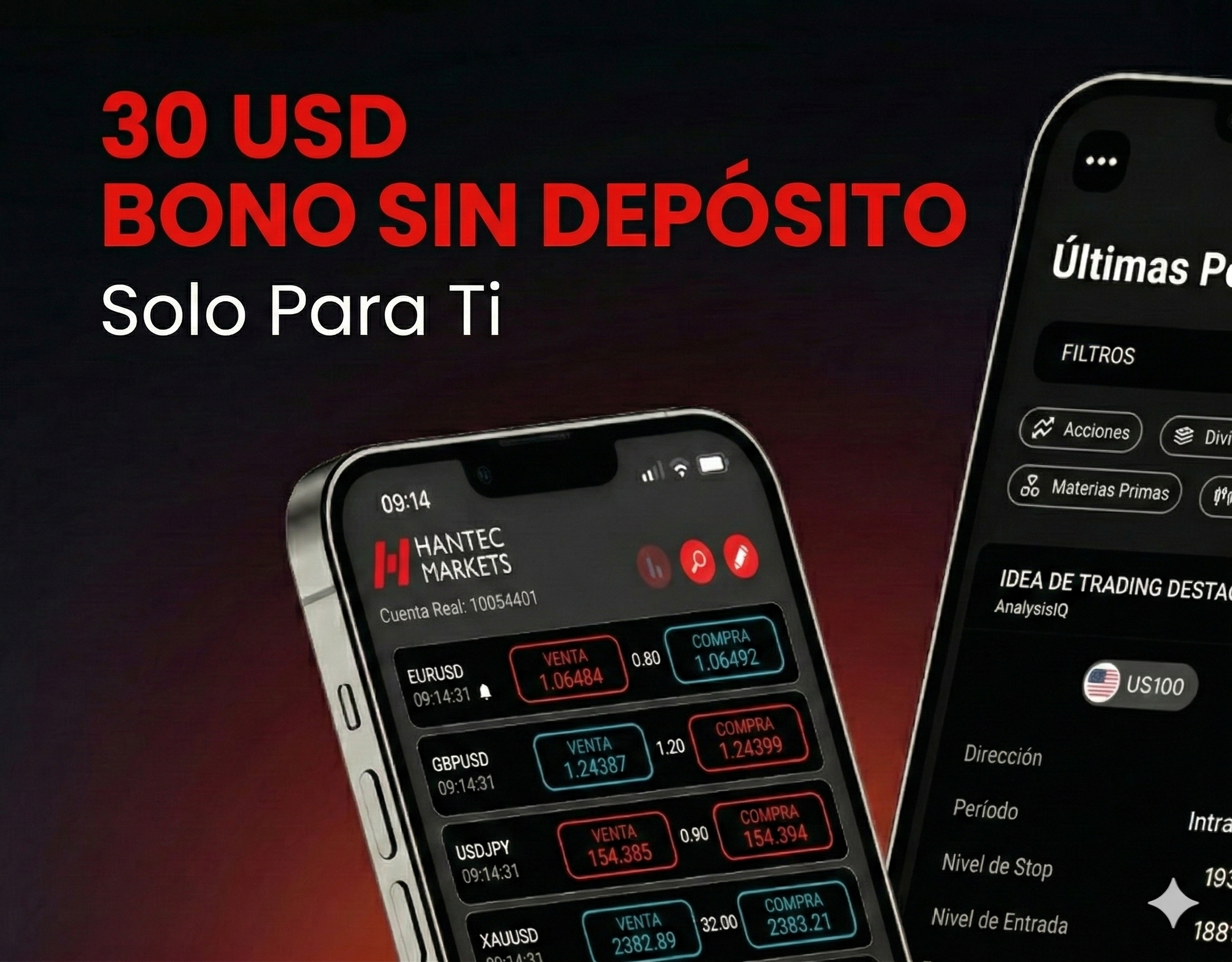 Bono sin depósito de Hantec Markets