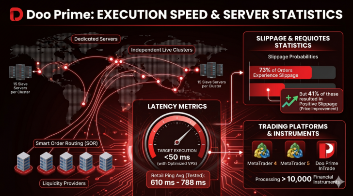 Reporte DooPrime de : Velocidad de Ejecución, Deslizamiento (Slippage), Rechazo de Órdenes/Recotizaciones (Requotes), etc.