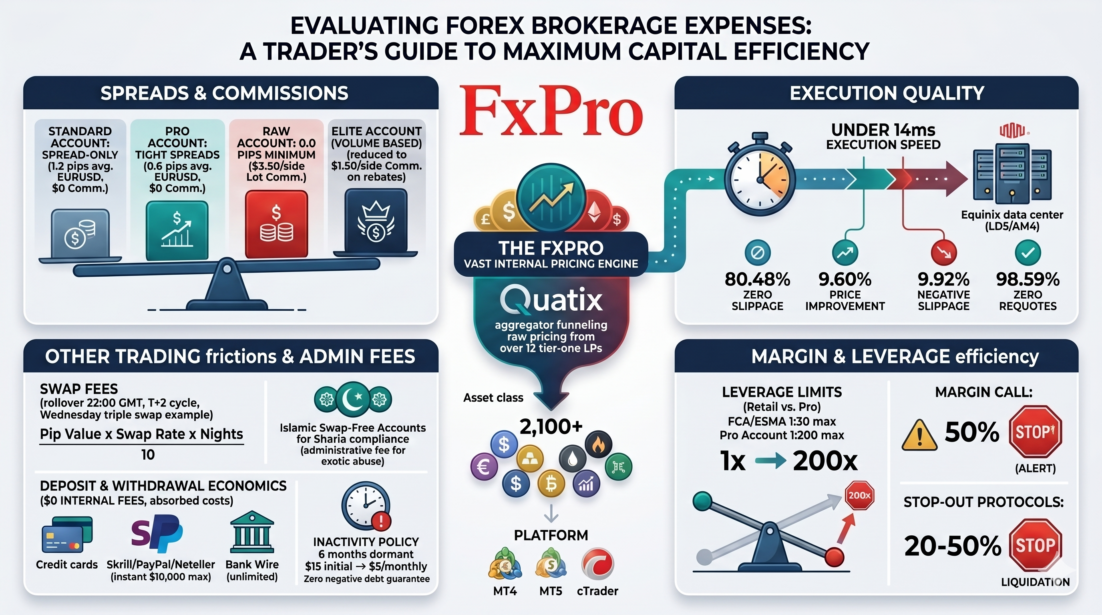 FXPro Report Spread, Swap Cost, Funding Fees and other Commissions