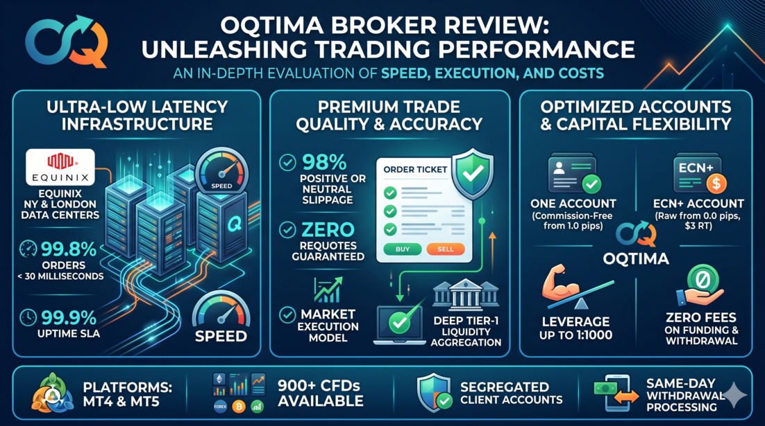 OQtima Report Execution Speed, Slippage, Order Rejection Requotes etc