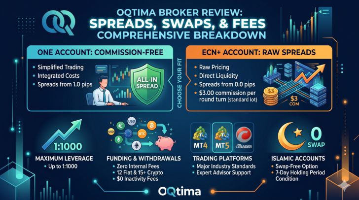 OQtima Report Spread, Swap Cost, Funding Fees and other Commissions
