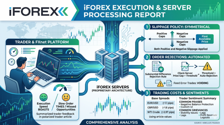 Informe de iForex de : Velocidad de ejecución, deslizamiento (slippage), rechazo de órdenes/recotizaciones (requotes), etc.