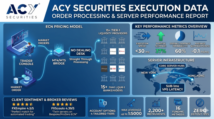 Informe de ACY Securities de Velocidad de ejecución, deslizamiento (slippage), rechazo de órdenes/recotizaciones (requotes), etc.