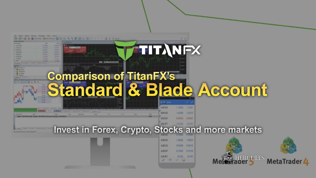 TitanFX - Comparación de las cuentas Standard y Blade de TitanFX: cripto, metales, energía y acciones
